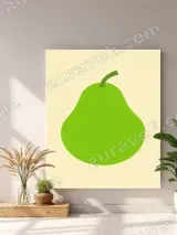 Green Pear Minimalist Canvas Wall Art for Living Room Home Decor – view 4