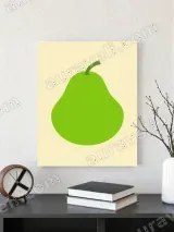 Green Pear Minimalist Canvas Wall Art for Living Room Home Decor – view 3