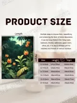 Tropical Jungle Orange Flowers Canvas Wall Art for Living Room Decor – view 6