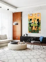 Black Cats Coffee & Newspaper Canvas Wall Art for Living Room Decor – view 5