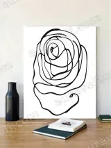 Single Line Rose Canvas Wall Art for Living Room Bedroom Home Decor – view 4