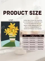 Yellow Daffodils Striped Vase Canvas Wall Art for Home Decor – view 7