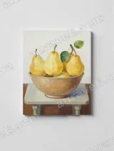Pears in Bowl Still Life Canvas Wall Art for Living Room Home Decor – view 2