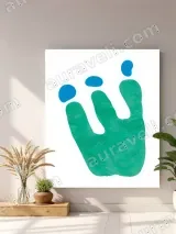 Abstract Handprint Canvas Wall Art for Living Room Home Decor – view 4