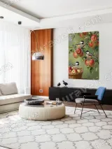 Chickadees & Apples Canvas Wall Art for Living Room Bedroom Home Decor – view 5