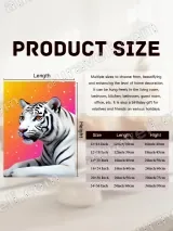 White Tiger Neon Gradient Canvas Wall Art for Home Decor – view 7