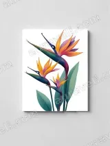 Colorful Bird of Paradise Floral Canvas Wall Art for Living Room & Bedroom Home Decor – view 2