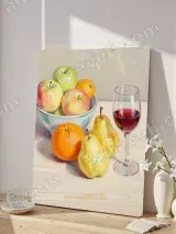 Still Life Fruit & Wine Glass Canvas Wall Art for Home Decor – view 4