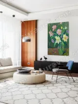 Vibrant Floral Bouquet Canvas Wall Art for Living Room Home Decor – view 4
