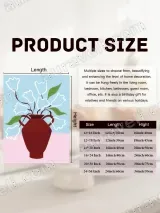 Modern Red Vase Floral Canvas Wall Art for Living Room Home Decor – view 7