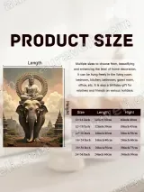 Buddha on Elephant Canvas Wall Art, Zen Oriental Temple Home Decor for Living Room Bedroom – view 6