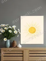 Sun Watercolor Canvas Wall Art for Home Decor – view 2