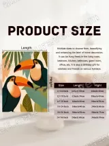 Toucan Birds Tropical Jungle Canvas Wall Art for Living Room Bedroom Home Decor – view 6