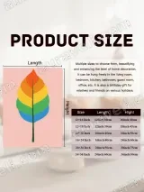 Rainbow Leaf Canvas Wall Art for Living Room Home Decor – view 7
