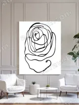 Single Line Rose Canvas Wall Art for Living Room Bedroom Home Decor – view 3