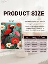 Colorful Bird Floral Canvas Wall Art for Living Room Bedroom Decor – view 7