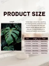 Monstera Leaf Tropical Green Canvas Wall Art for Living Room Bedroom Home Decor – view 6