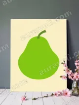 Green Pear Minimalist Canvas Wall Art for Living Room Home Decor – view 2