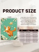 Ginger Cat Origami Crane Cherry Blossom Canvas Wall Art for Home Decor – view 7