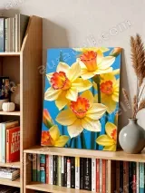 Daffodil Floral Canvas Wall Art for Living Room Bedroom Home Decor – view 3