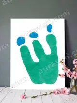 Abstract Handprint Canvas Wall Art for Living Room Home Decor – view 2
