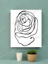 Single Line Rose Canvas Wall Art for Living Room Bedroom Home Decor – view 2