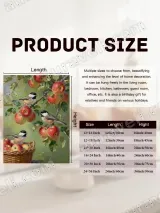 Chickadees & Apples Canvas Wall Art for Living Room Bedroom Home Decor – view 7