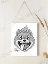 Mad Cartoon Dog Canvas Wall Art for Living Room Decor – view 2