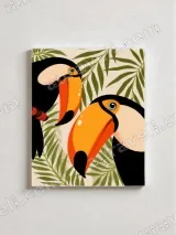 Toucan Birds Tropical Jungle Canvas Wall Art for Living Room Bedroom Home Decor – view 3