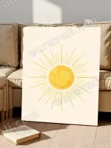 Sun Watercolor Canvas Wall Art for Home Decor – view 5