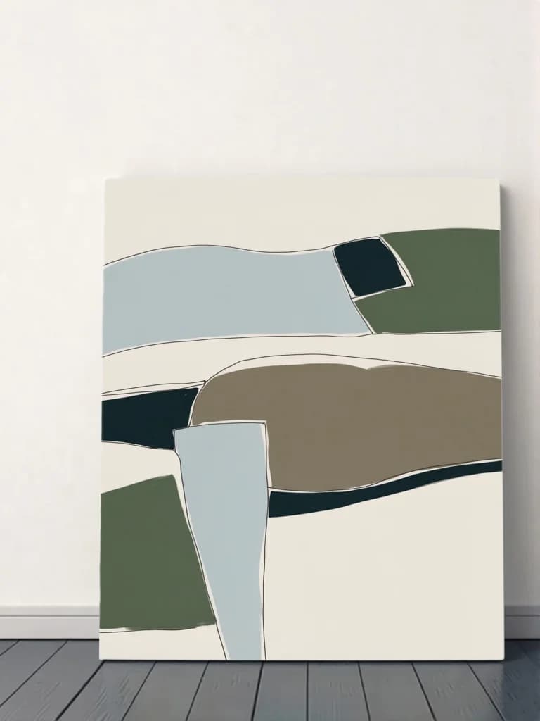 Abstract Geometric Canvas Wall Art for Living Room Bedroom Home Decor