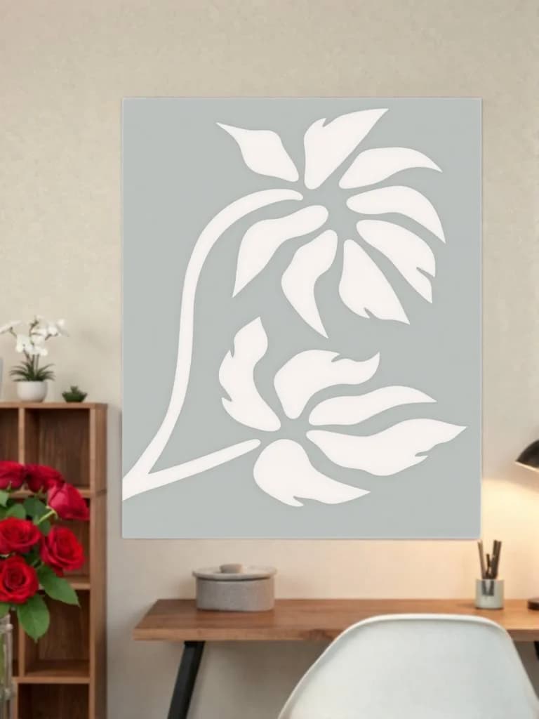 Minimalist Floral Canvas Wall Art for Living Room Bedroom Home Decor