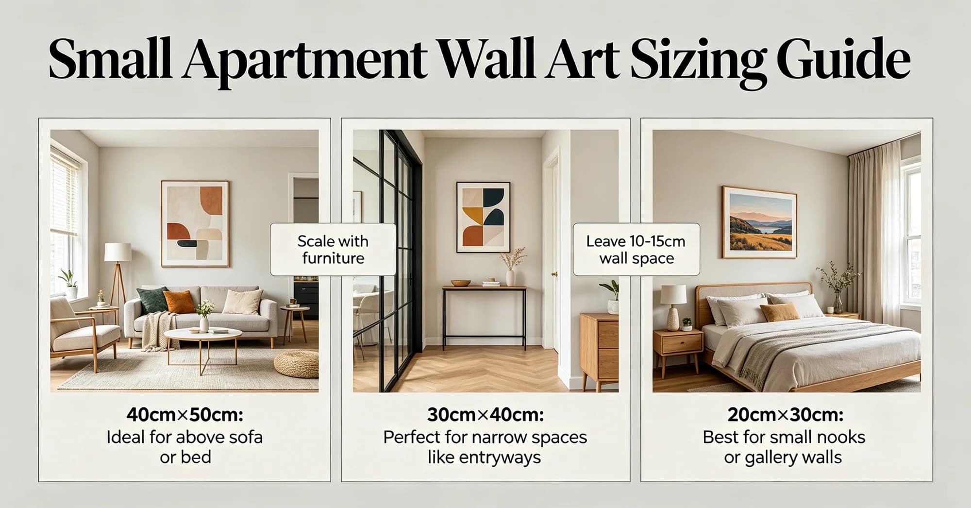 Why vertical wall art is better than horizontal for small apartment rooms