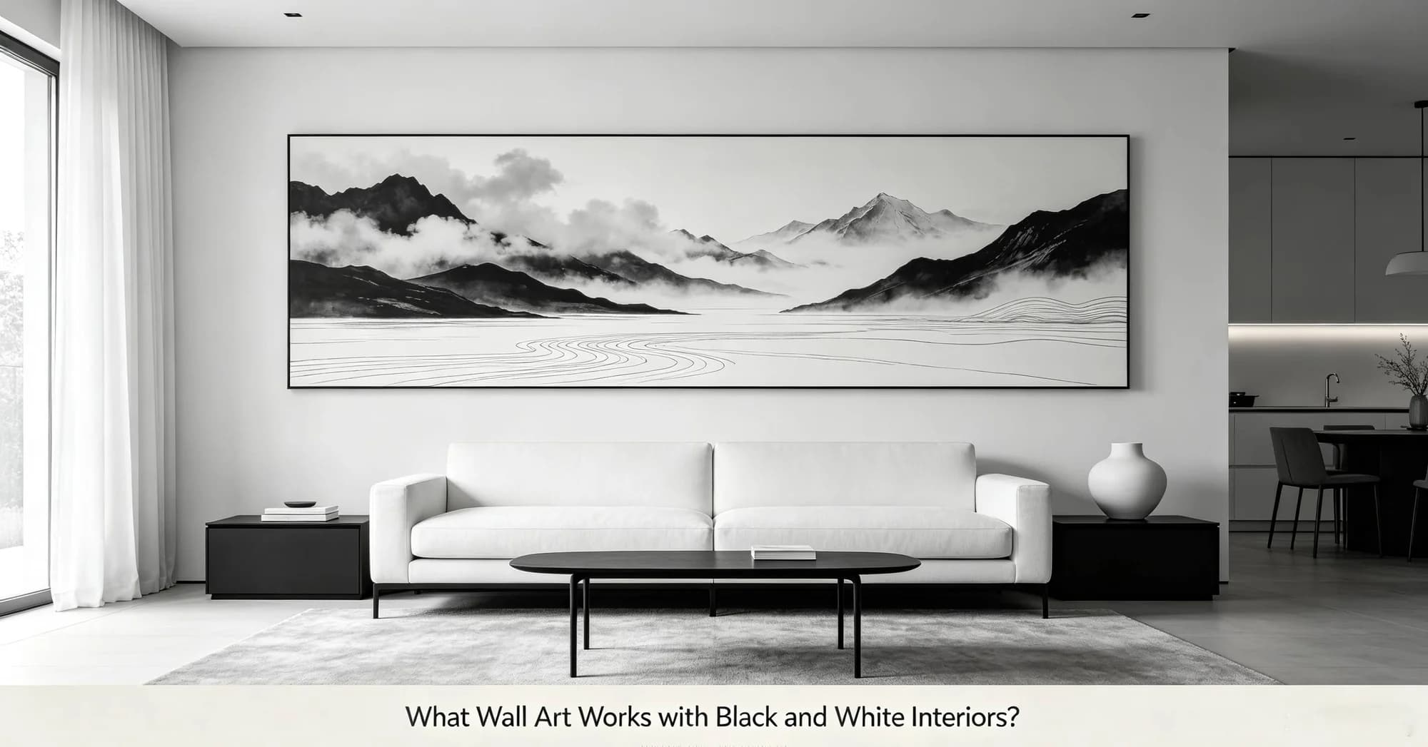 What Wall Art Works with Black and White Interiors?