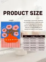 Bold Color Floral Vase Canvas Wall Art for Living Room Home Decor – view 7