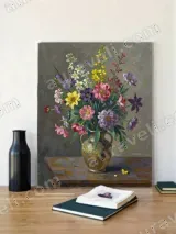 Colorful Floral Bouquet Canvas Wall Art for Living Room Home Decor – вид 2