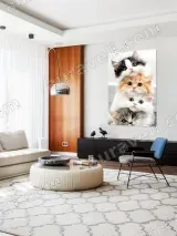 Cute Stacked Kittens Canvas Wall Art for Living Room Home Decor – вид 5