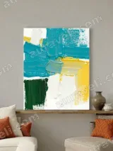 Abstract Color Block Canvas Wall Art for Living Room Home Decor – view 3