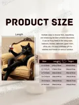 Whimsical Black Cat with Wine Glass Canvas Wall Art for Living Room Decor – вид 7