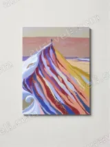 Abstract Colorful Striped Mountain Peak Canvas Wall Art for Living Room Decor – вид 3