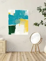 Abstract Color Block Canvas Wall Art for Living Room Home Decor – view 2