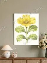 Yellow Floral Botanical Canvas Wall Art for Living Room & Bedroom Decor – вид 4