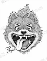 Mad Cartoon Dog Canvas Wall Art for Living Room Decor living room wall art for modern home decor