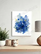 Abstract Blue & Yellow Canvas Wall Art for Living Room Bedroom Home Decor – вид 4