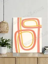 Abstract Geometric Line Canvas Wall Art for Living Room Home Decor – view 4