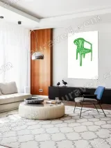 Green Plastic Chair Canvas Wall Art for Living Room Bedroom Home Decor – view 5