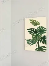 Tropical Monstera Leaf Canvas Wall Art for Living Room Bedroom Home Decor – view 2