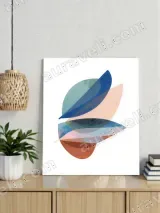 Abstract Colorful Leaf Canvas Wall Art for Living Room & Bedroom Decor – view 3