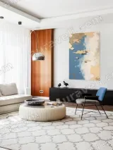 Abstract Sky & Gold Clouds Canvas Wall Art for Living Room Decor – view 5