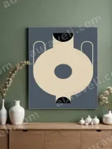 Abstract Geometric Vase Canvas Wall Art for Living Room Bedroom Home Decor